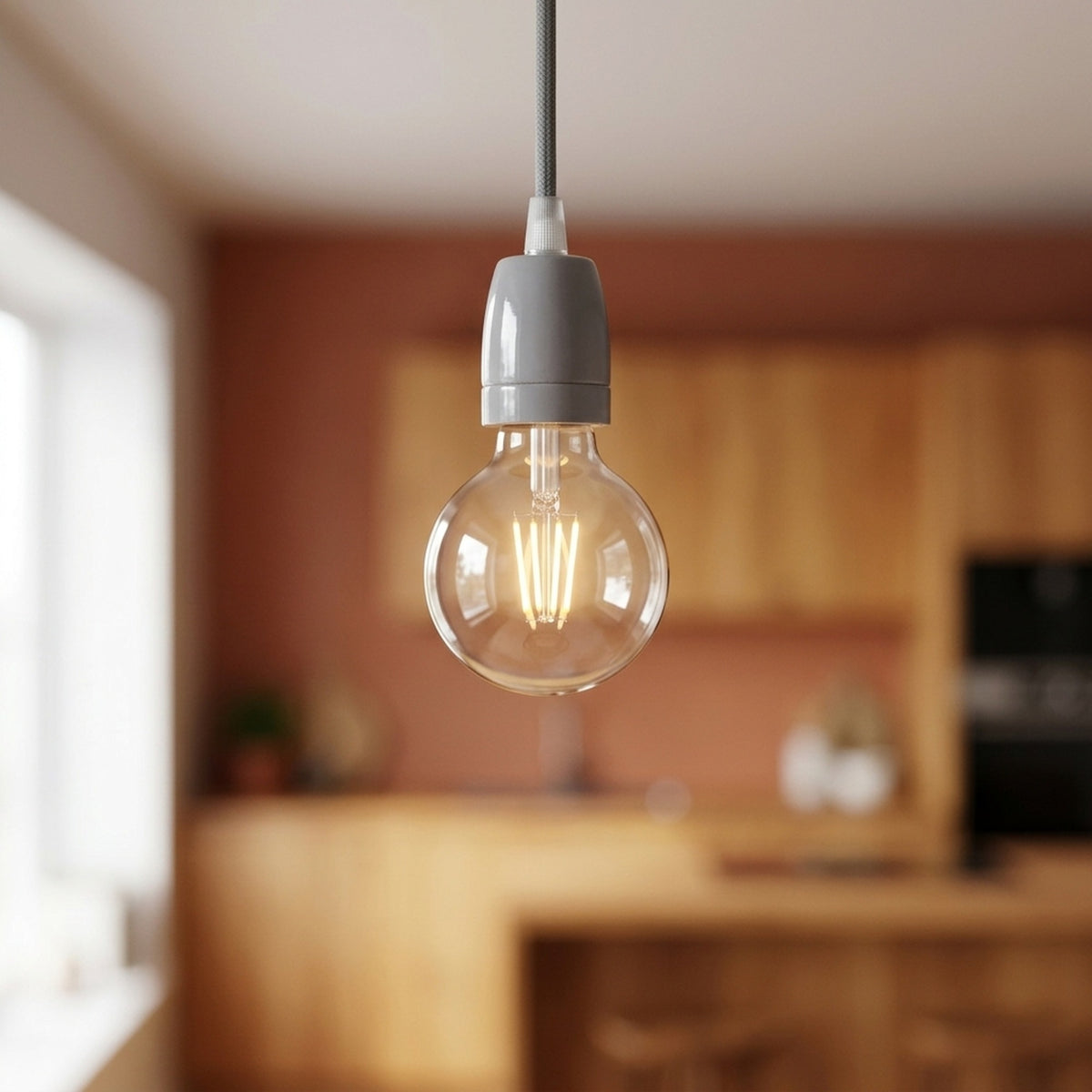 E27 porcelain socket — Grey