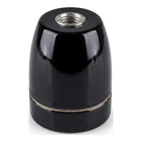 E27 porcelain socket — Black