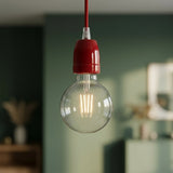 E27 porcelain socket — Red
