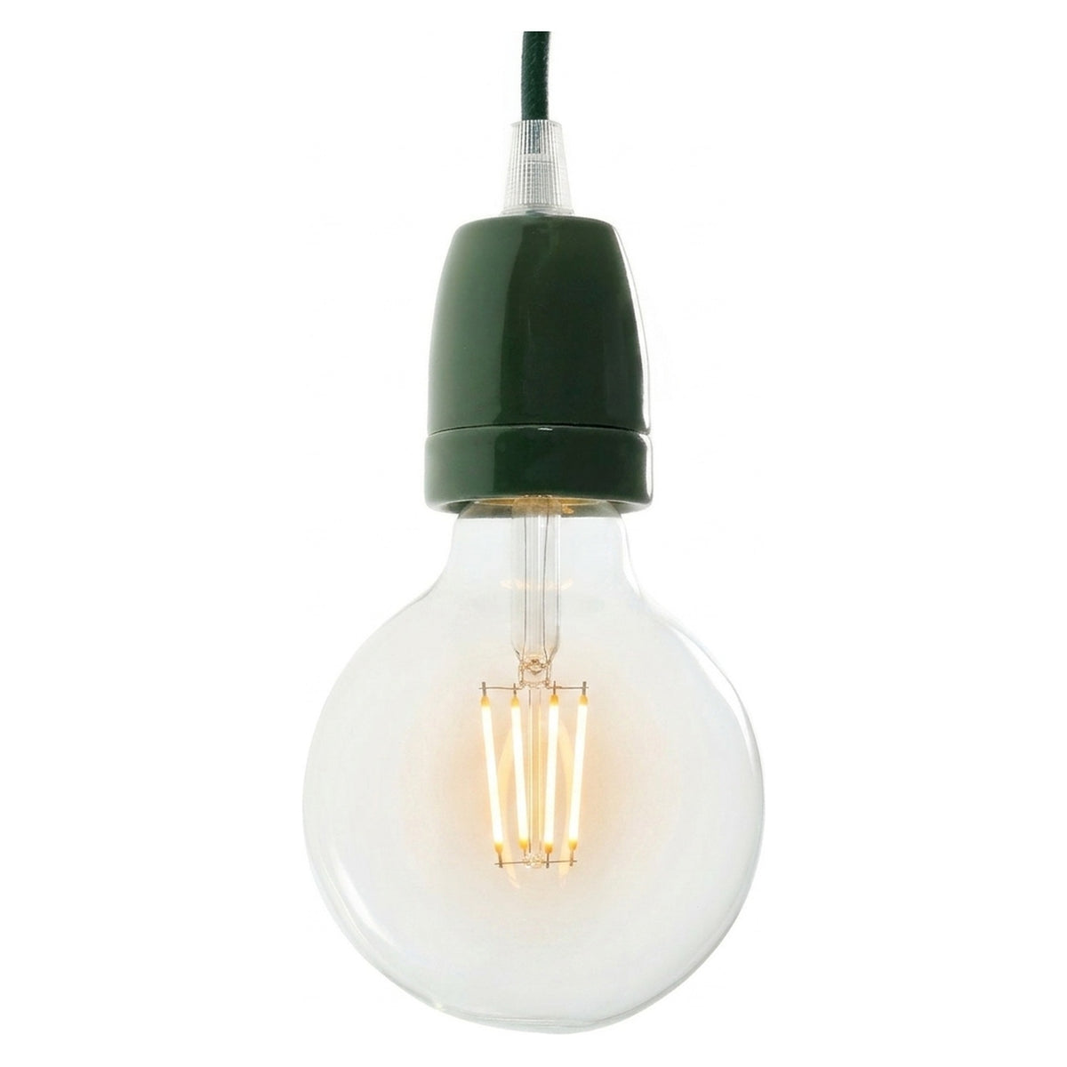 E27 porcelain socket — Green