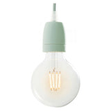 E27 porcelain socket — Sage green