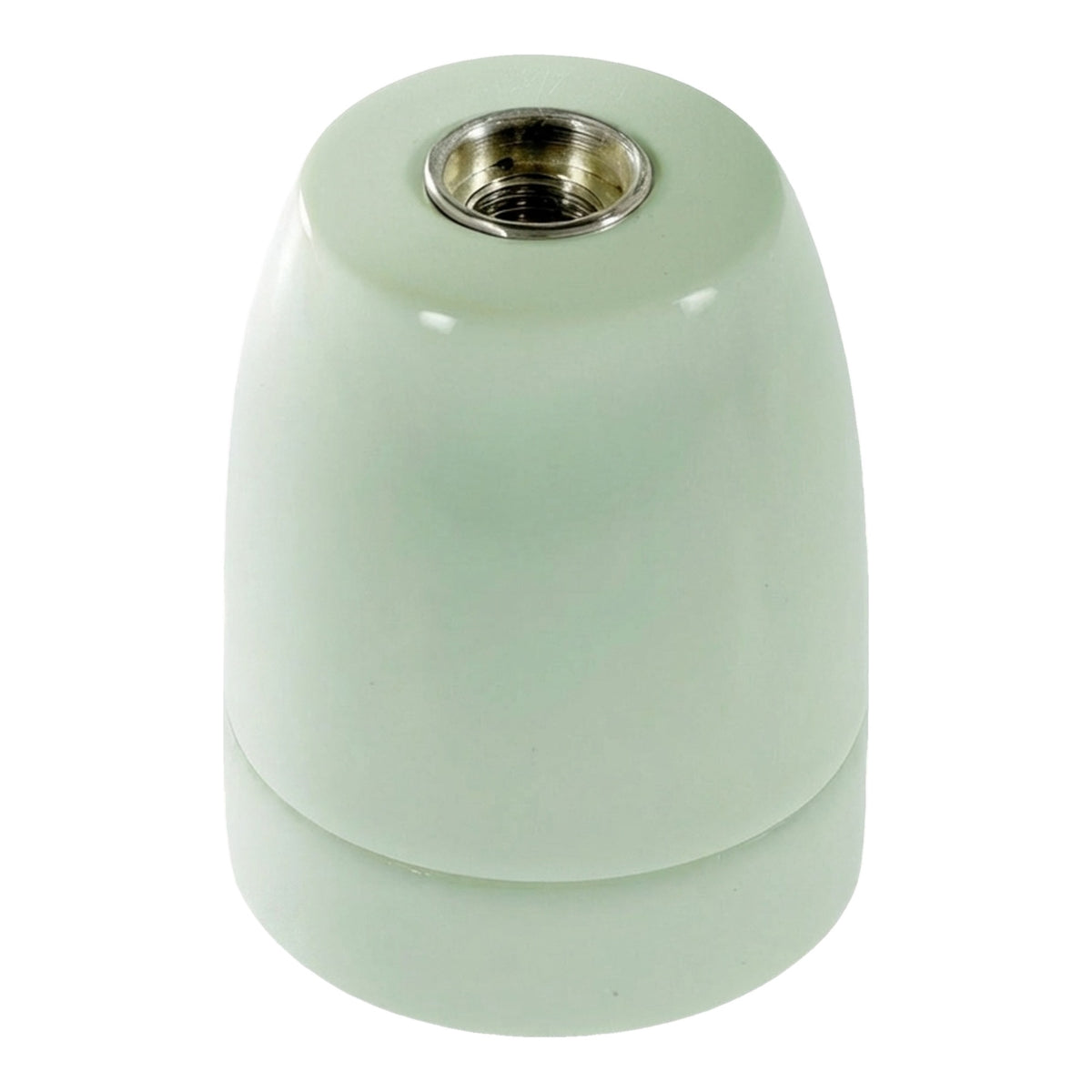 E27 porcelain socket — Sage green