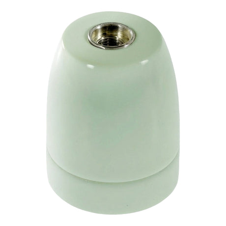 E27 porcelain socket — Sage green
