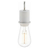 E27 half-threaded metal socket — Matt white