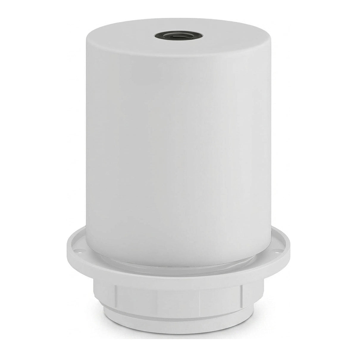 E27 half-threaded metal socket — Matt white