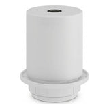 E27 half-threaded metal socket — Matt white