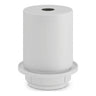 E27 half-threaded metal socket — Matt white