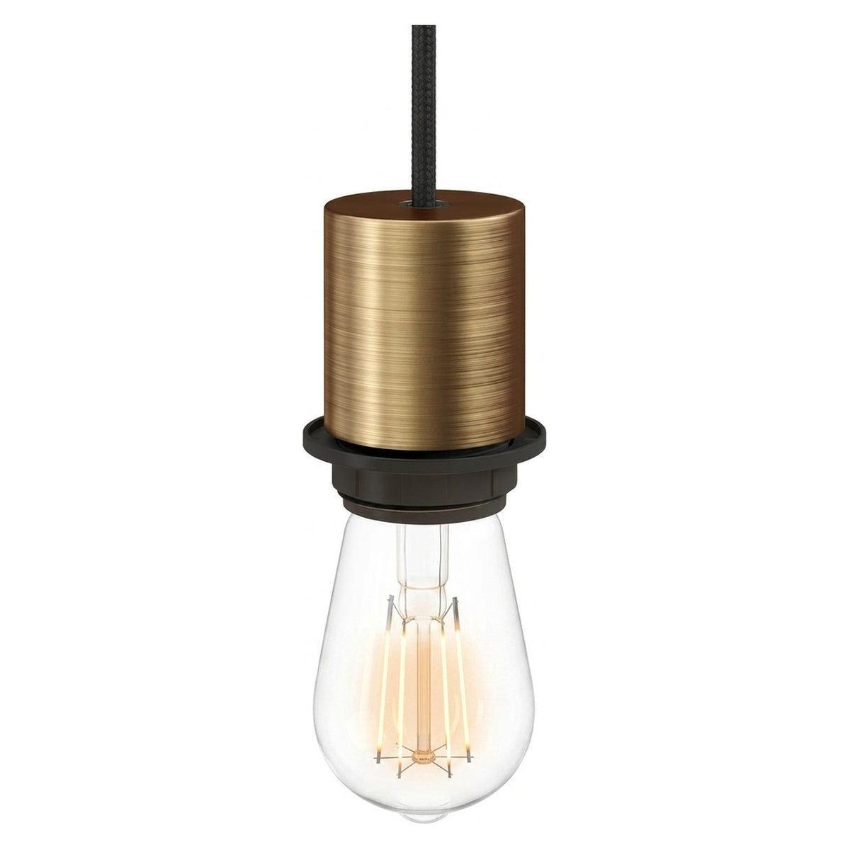 E27 half-threaded metal socket — Satin bronze