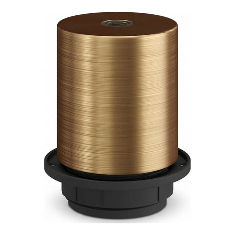 E27 half-threaded metal socket — Satin bronze