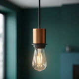 E27 half-threaded metal socket — Satin copper