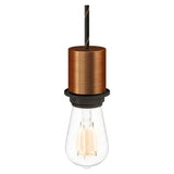 E27 half-threaded metal socket — Satin copper