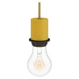 E27 half-threaded metal socket — Mustard