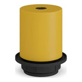 E27 half-threaded metal socket — Mustard