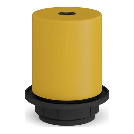 E27 half-threaded metal socket — Mustard