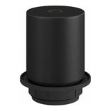 E27 half-threaded metal socket — Black