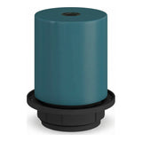 E27 half-threaded metal socket — Petrol blue