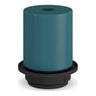 E27 half-threaded metal socket — Petrol blue