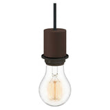 E27 half-threaded metal socket — Painted dark rust