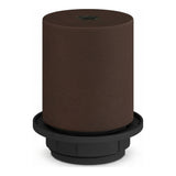 E27 half-threaded metal socket — Painted dark rust