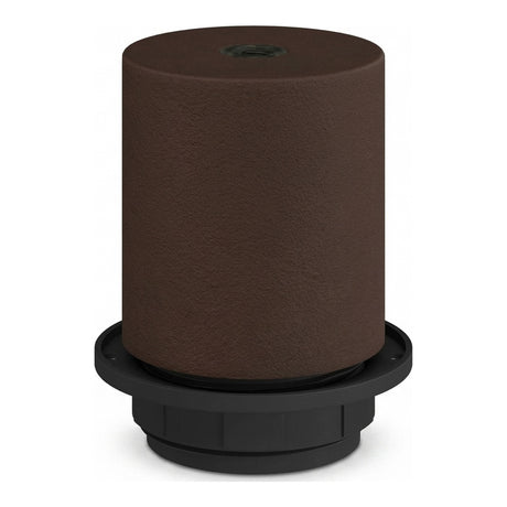 E27 half-threaded metal socket — Painted dark rust