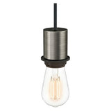 E27 half-threaded metal socket — Satin titanium