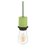 E27 half-threaded metal socket — Meadow green