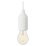 E27 silicone socket with hidden cable grip — White