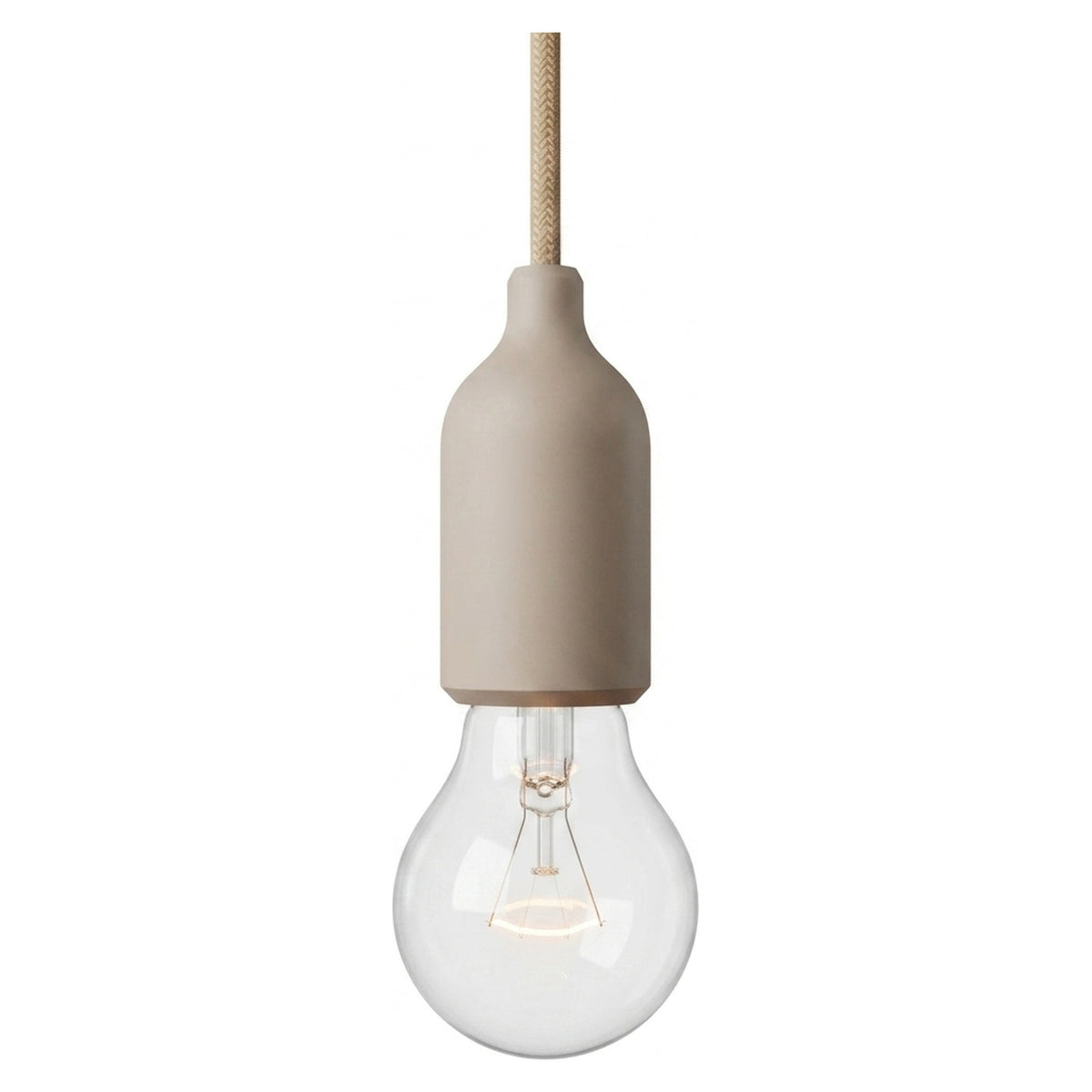E27 silicone socket with hidden cable grip — Brown