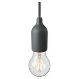 E27 silicone socket with hidden cable grip — Grey