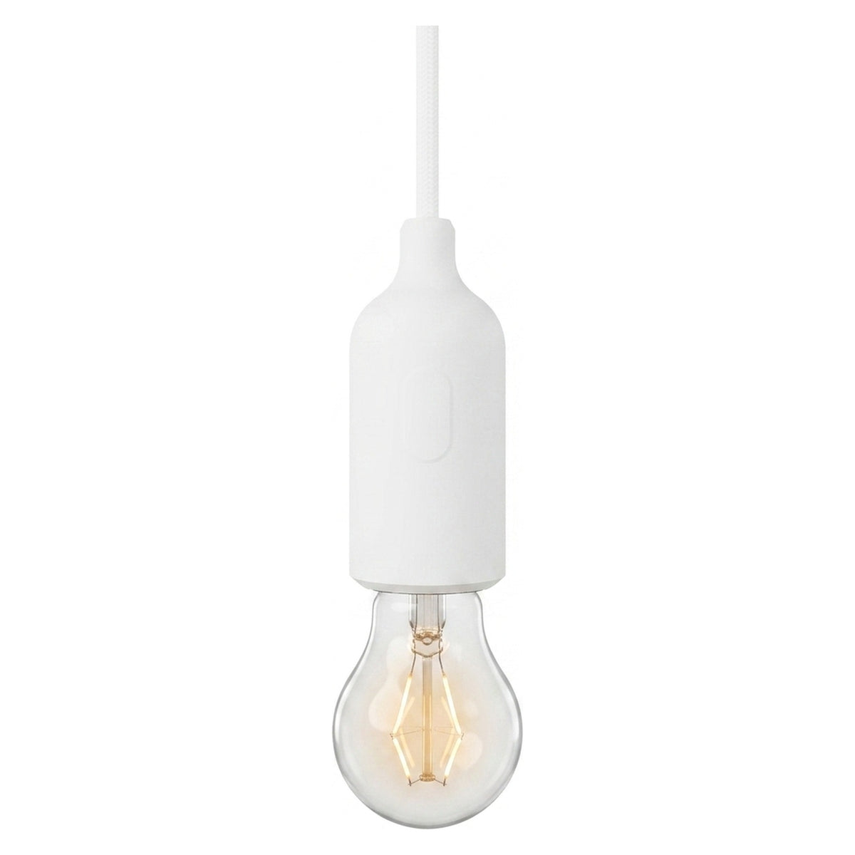 E27 silicone socket with switch — White