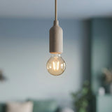 E27 silicone socket with switch — Brown