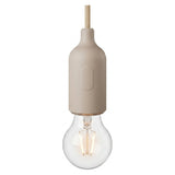 E27 silicone socket with switch — Brown