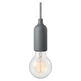 E27 silicone socket with switch — Grey