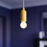 E27 silicone socket with switch — Yellow