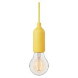 E27 silicone socket with switch — Yellow