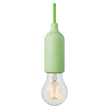 E27 silicone socket with switch — Meadow green