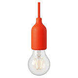 E27 silicone socket with hidden cable grip — Orange