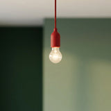 E27 silicone socket with hidden cable grip — Red