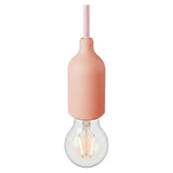 E27 silicone socket with hidden cable grip — Salmon