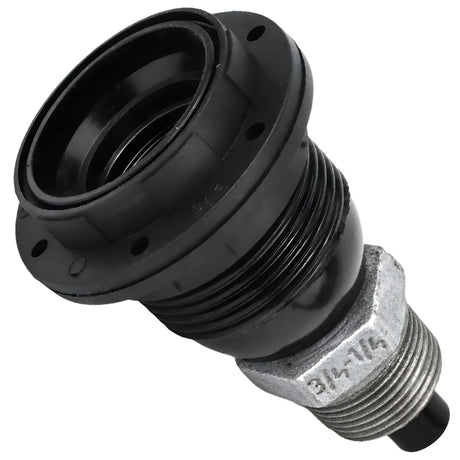 E27 bakelite socket kit with shade rings on male galvanized cast iron fitting