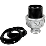 E27 bakelite socket kit on 1/2'' (15x21mm) female galvanized cast iron fitting