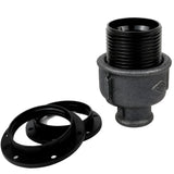 E27 bakelite socket kit on 1/2'' (15x21mm) female Eco black cast iron fitting