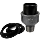 E27 bakelite socket kit on male Eco black cast iron fitting