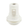 E27 thermoplastic socket with double ring and switch — White