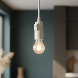 E27 thermoplastic socket with switch — White