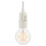 E27 thermoplastic socket with switch — White