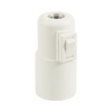 E27 thermoplastic socket with switch — White