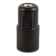 E27 thermoplastic socket with switch — Black
