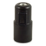 E27 thermoplastic socket with switch — Black