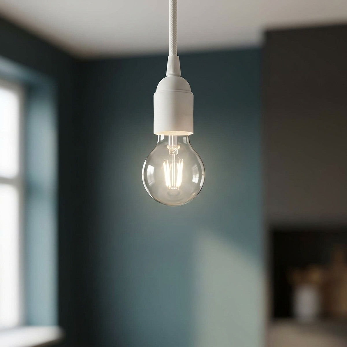 E27 thermoplastic socket — White